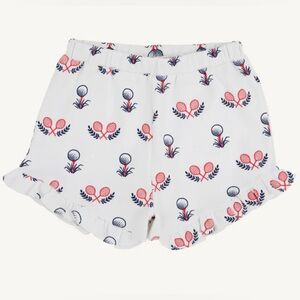 NWT The Beaufort Bonnet Company Ruffled Tennis Print Shorts Size 18-24 Months